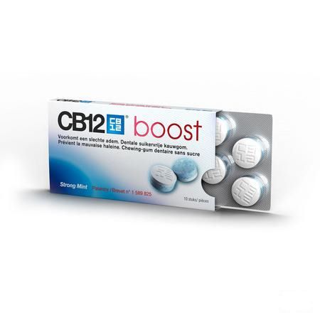 Cb12 Boost Chewing Gum Strong Mint Suikervrij 10