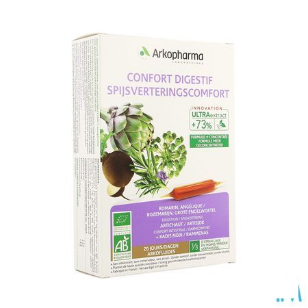 Arkofluide Spijsverteringcomfort Bio Ampullen 20  -  Arkopharma