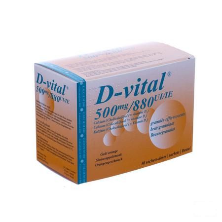 D Vital 500/880 Efferv. Sachets 30  -  Will Pharma