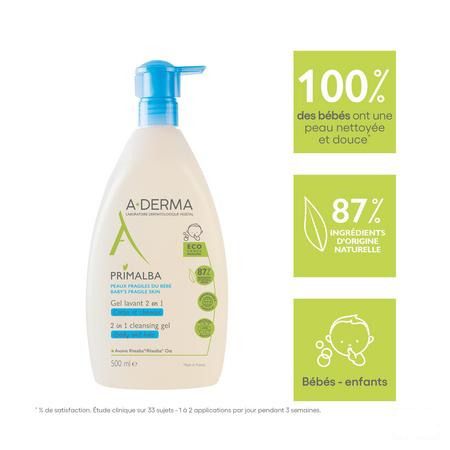 Aderma Primalba Gel Lavant 2en1 500 ml  -  Aderma