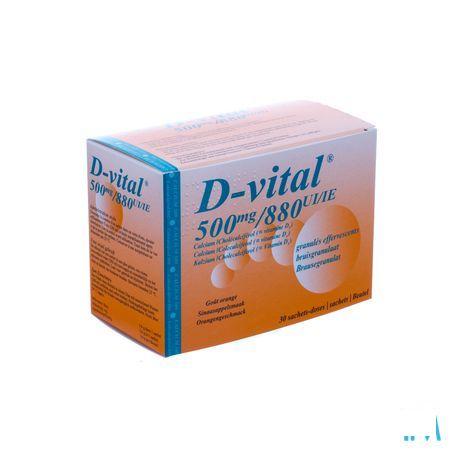 D Vital 500/880 Efferv. Sachets 30  -  Will Pharma