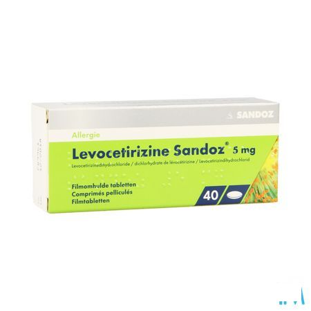 Levocetirizine Sandoz 5 mg Tabletten Enrob. 40 X 5 mg 