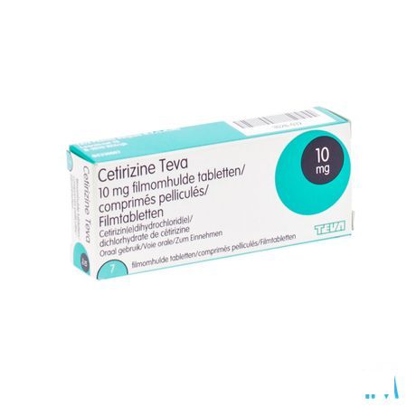 Cetirizine Teva 10 mg Filmomhulde Tabletten 7 