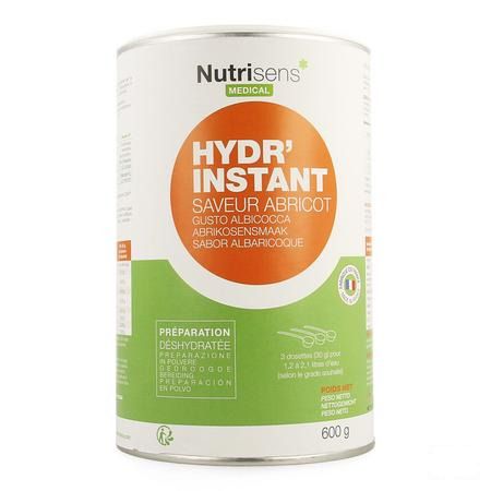 Hydr'instant Abrikoos 600 gr  -  Nutrisens Medical