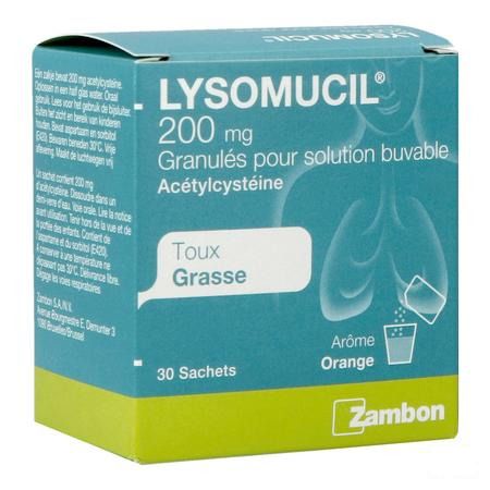 Lysomucil 200 Gran Sachets 30 X 200 mg