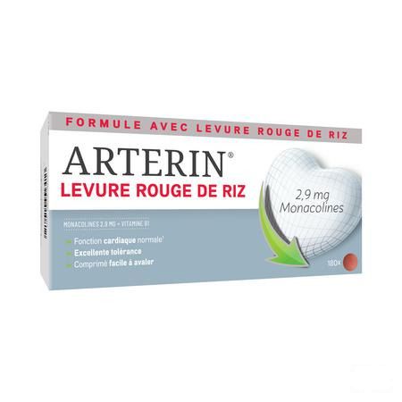 Arterin Levure Rouge Riz Comp 180  -  Perrigo