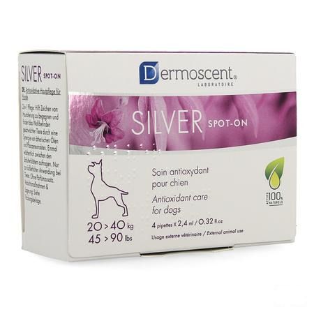 Dermoscent Silver Spot et. Hond 20-40kg 4x2,4 ml 