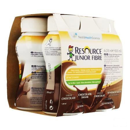 Resource Junior Fibre Chocolat 4x200 ml  -  Nestle
