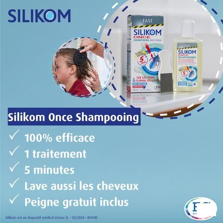 Silikom Once Shampoo Tegen Luizen & Neten 200 ml  -  EG