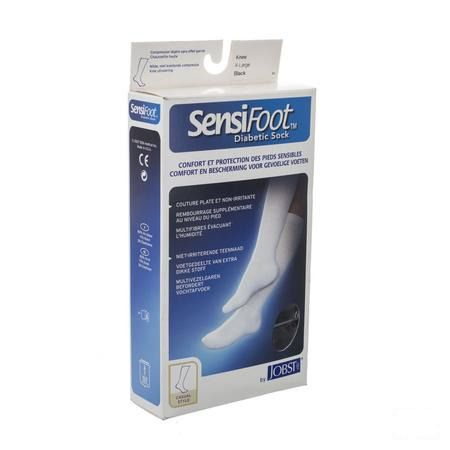 Sensifoot Kniekous Diabet. Voet Zwart 1p Xl 77140