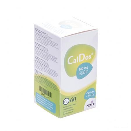 Caldos Mithra 500 mg/10 µg Zuigtabl-kauwtabletten 60 