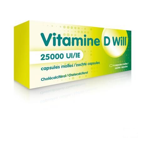 Vitamine D Will 25000Ie Zachte Caps 4  -  Will Pharma