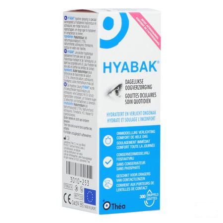 Hyabak 0,15% Oogdruppels Hyaluron 10 ml 