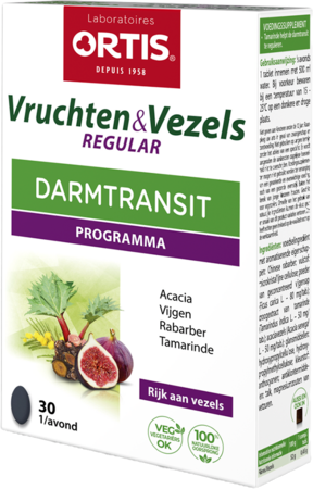 Ortis Vruchten & Vezels Regular Tabletten 30  -  Ortis