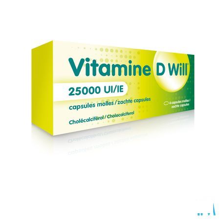 Vitamine D Will 25000Ie Zachte Caps 4  -  Will Pharma