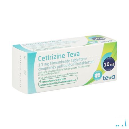 Cetirizine Teva 10 mg Filmomhulde Tabletten 7 