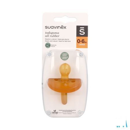 Suavinex Fopspeen Latex Rond 0-6m