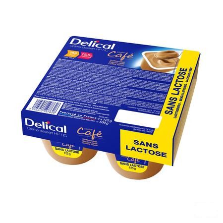 Delical Creme Dessert Hp-hc zonder lact.koffie 4x125 gr  -  Bs Nutrition