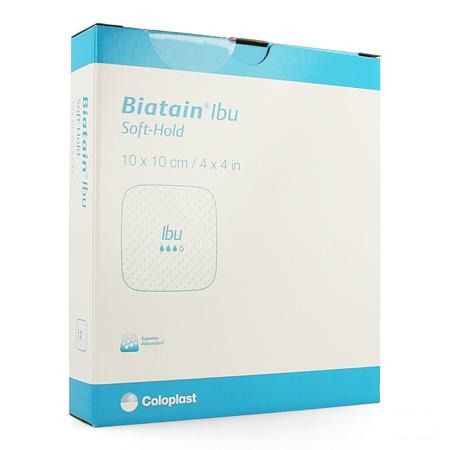 Biatain-ibu Verband Softhold + ibuprof.10x10,0 5 34140  -  Coloplast