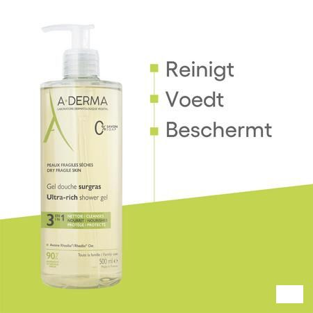 Aderma Douchegel Overvet 500 ml  -  Aderma