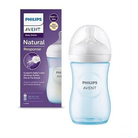 Philips Avent Natural 3.0 Zuigfles Blauw 260 ml