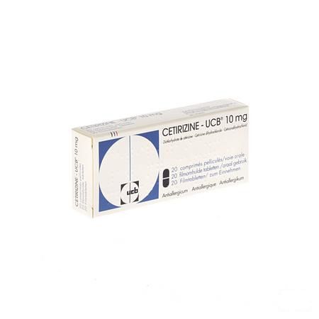 Cetirizine Ucb Tabletten Pel. 20 X 10 mg