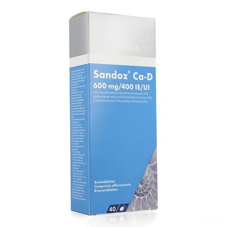 Sandoz Ca D 600 mg/400IEBruistabletten 40 