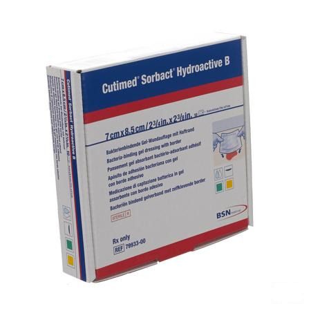 Cutimed Sorbact Hydroactive B 7x 8,5cm 10 7993300