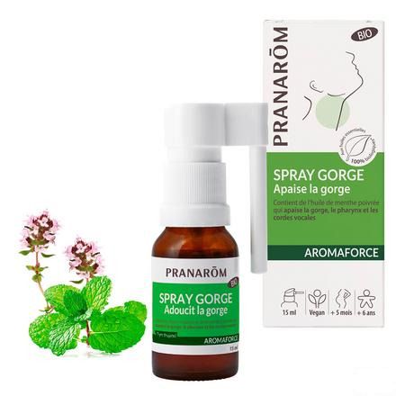 Aromaforce Bio Verzachtende Keelspray 15 ml  -  Pranarom
