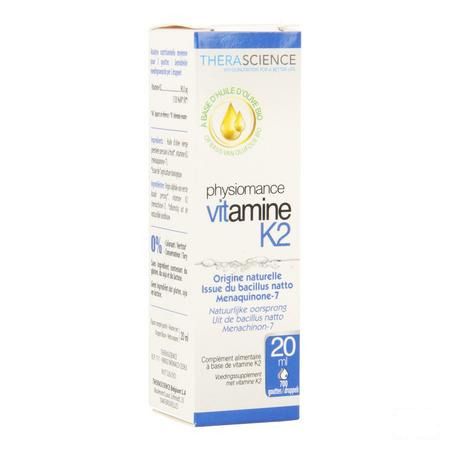 Vitamine K2 Flacon 20 ml Physiomance Phy291  -  Therascience-Lignaform