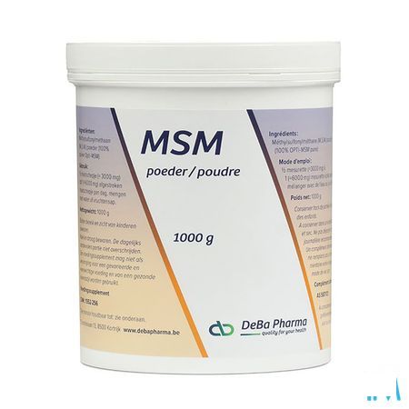 Msm Poeder Soluble - Oplosb 1kg  -  Deba Pharma