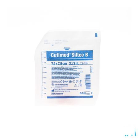 Cutimed Siltec B Cp Steril 7,5x 7,5cm 1 7328400