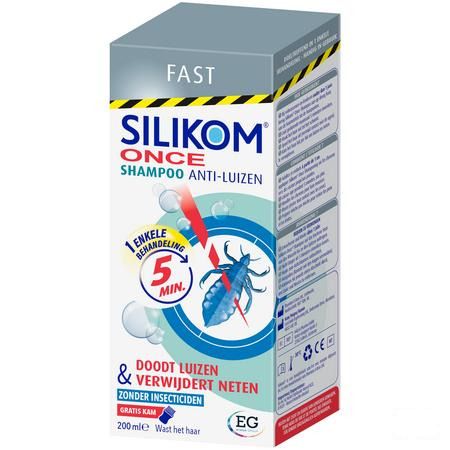 Silikom Once Shampoo Tegen Luizen & Neten 200 ml  -  EG