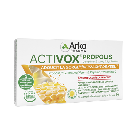 Arkoroyal Propolis Papaine Honing Pastilles 24  -  Arkopharma