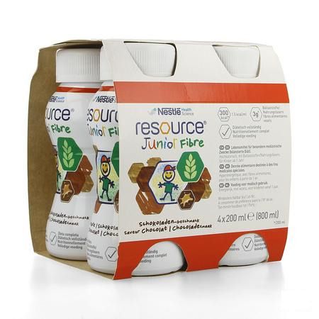 Resource Junior Fibre Chocolat 4x200 ml  -  Nestle