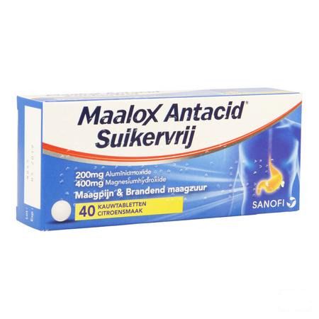 Maalox Antacid Ss Lemon 200/400 mg Comprimes Croq 40 Bl.