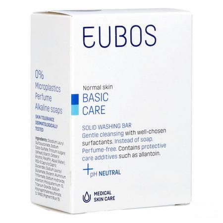 Eubos Compact Wastablet Blauw zonder parf 125 gr  -  I.D. Phar