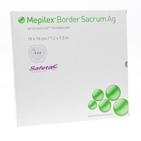 Mepilex Border Ag Sacrum Ster 18,0X18,0 5 382000  -  Molnlycke Healthcare