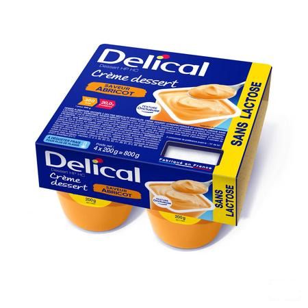 Delical Creme Dessert Hp-Hc Z/Lact.Abrik 4X125G 