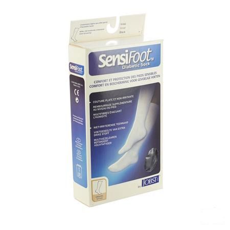 Sensifoot Kniekous Diabet. Voet Zwart 1p S 77132