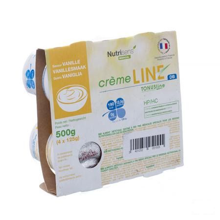 Cremeline + Db Vanille zonder lactose 4x125 gr  -  Nutrisens Medical