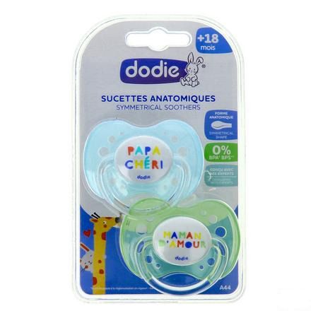 Dodie Fopspeen Anatomisch Silic. + 18m Fan A44 2