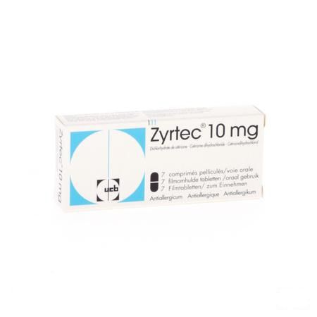 Zyrtec 10 mg Filmomhulde Tabletten 7 X 10 mg