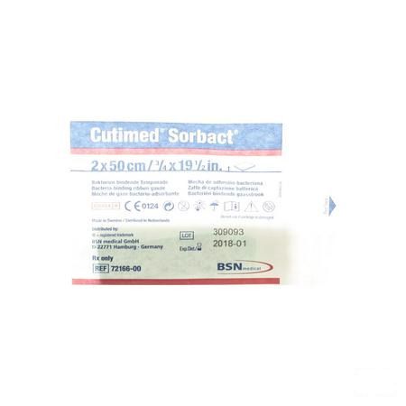 Cutimed Sorbact Gaasstrook 2x50cm 1 7216600