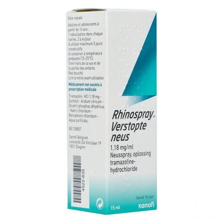 Rhinospray verstopte Neus 1,18mg/ml Neusspray 15 ml