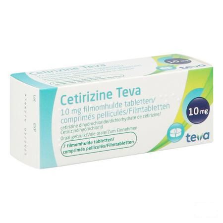 Cetirizine Teva 10 mg Filmomhulde Tabletten 7 