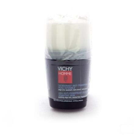 Vichy Homme Deo Gev Huid 48u Roller Duo 2x50 ml  -  Vichy