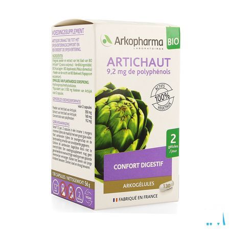 Arkogelules Artichaut Bio Capsule 130  -  Arkopharma