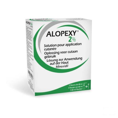 Alopexy 2 % Liquid Flacon Plast ette 3x60 ml