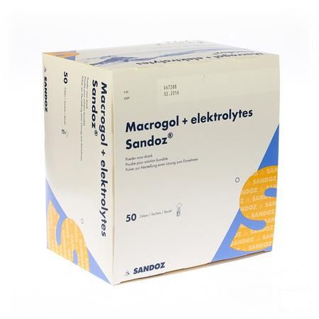 Macrogol + Electr Sandoz Poeder Ciroensmaak 50x13,7g 